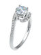 Single Stone from White Gold 14K