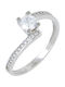 Single Stone from White Gold 14K