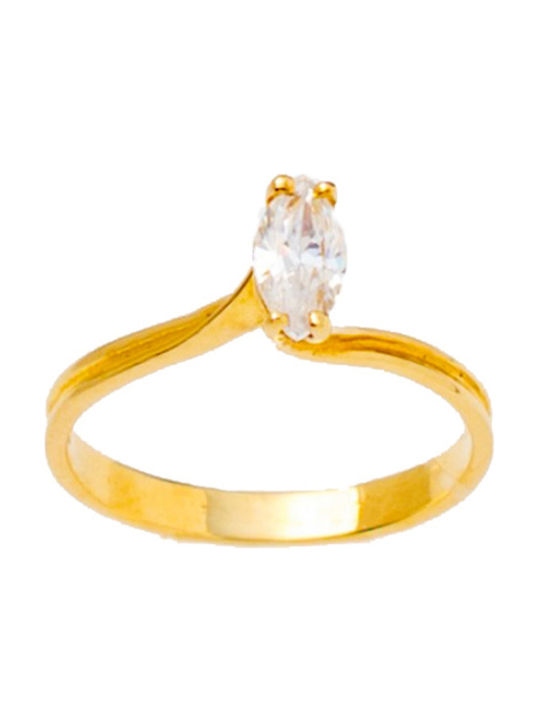 Kontopoulos Single Stone from Gold 14K