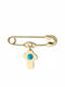 Ekan Child Safety Pin made of Gold 14K with Cross for Boy