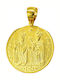 Roloi Kaliamanis Pendant Kids Talisman Double Sided Konstantinato made of Gold 14K PM1129
