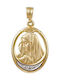 Pendant Kids Talisman with Virgin Mary from Gold 9K ΜΕ000885