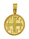 Roloi Kaliamanis Pendant Kids Talisman Double Sided Konstantinato made of Gold 14K PM1188