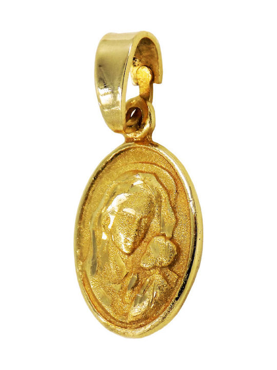 Roloi Kaliamanis Pendant Kids Talisman with the Virgin Mary made of Gold 14K PM1041