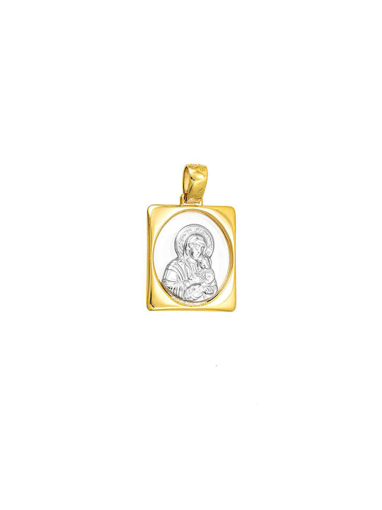 Pendant Kids Talisman with Virgin Mary from Gold 14K KBP-20510