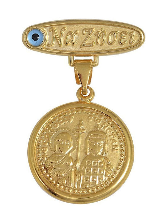 Pendant Kids Talisman Constantine from Gold 9K ΚΩ000188