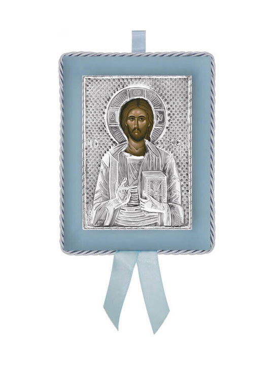 SilverBrand.gr Saint Icon Kids Talisman with Jesus Christ made of Silver 1007712A BOY