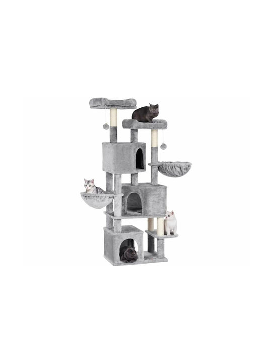 Animal Scratching Post Cat Trees Gray 5 levels 56x40x165cm