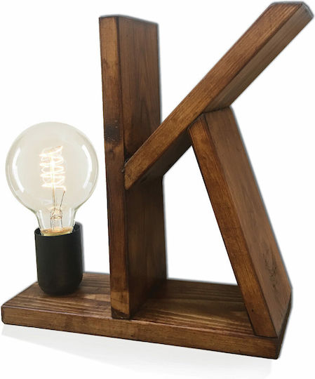 Lampadari Decorative Lamp Letter with Socket for Bulb E27 Brown