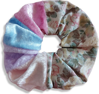 Scrunchie Vintage Floral Patch Catifea Scrunchy de Păr Colorat