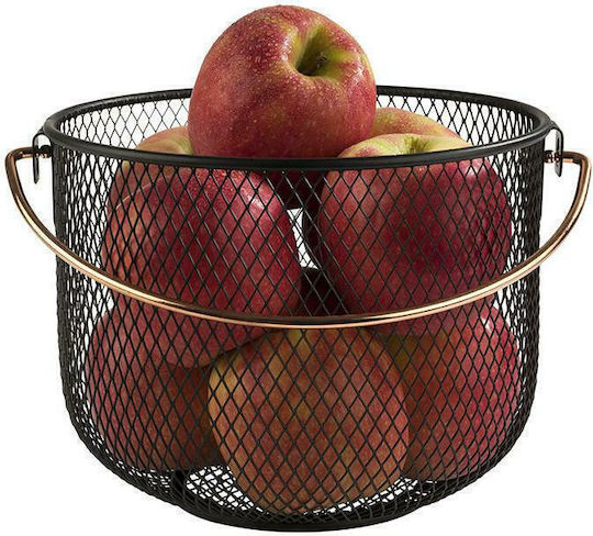 APS Obstschale Metallisch Schwarz 30x30x21cm