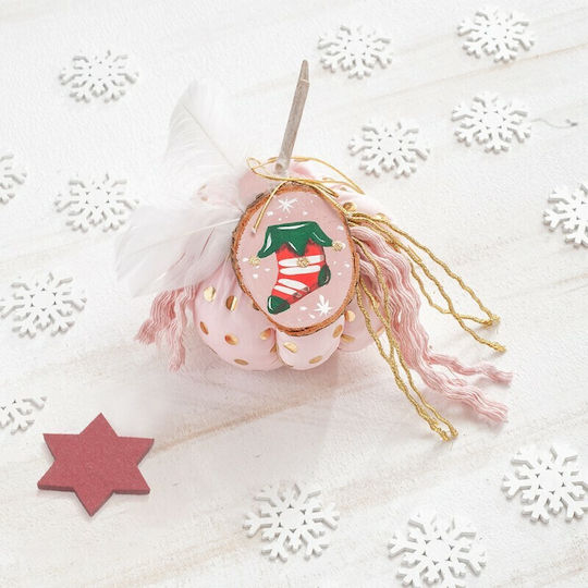 Hängendes Kürbis Ornament Hölzern Mehrfarbig