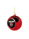 Ornament suspendat Glob Plastic Roșu 8buc