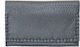 Panora Lederne Tabaktasche in Gray mit magnetischem Verschluss 16.2x9.5cm