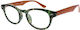 Clear View Clearview Reading Glasses +2.00 in Green color 5201967198049