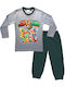 Fantastic Kids Kids' Pajamas Winter Gray Super Dino