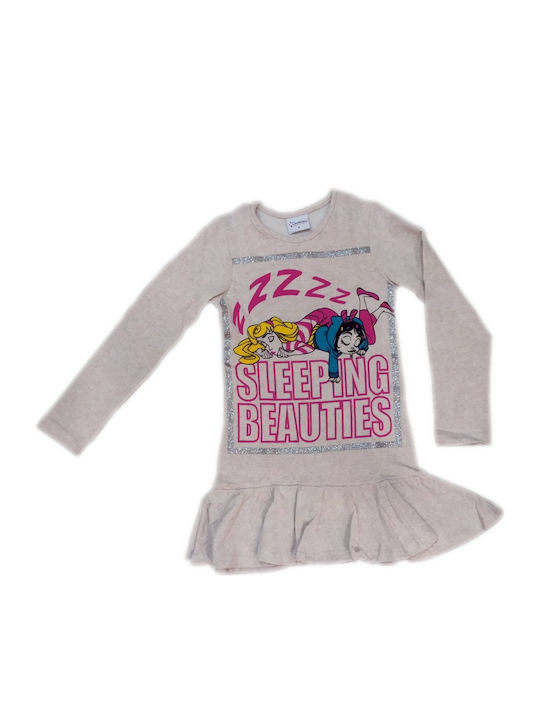 Galaxy Kinder Nachthemd Winterlich Baumwoll Beige