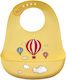 Fiko Waterproof Bib Silicone with Button & Pocket Yellow for 6 m+