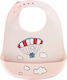 Fiko Wasserdicht Lätzchen Silikon mit Taste & Tasche Rosa für 6 m+