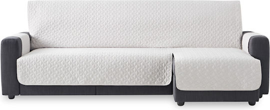 Aithrio Universal Geo Wasserdicht Elastische Abdeckung für Ecksofa Ecru 1Stück GEO-QUILT-GONIA-C/1-ΙΒΟΥΆΡ-ΔΕΞΙΆ-240CM