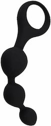 Loving Joy Triple Ripple Black Anal Beads