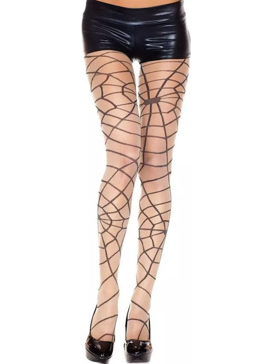 Music Legs Dresuri Sexy Tip Plasă De Păianjen Negru