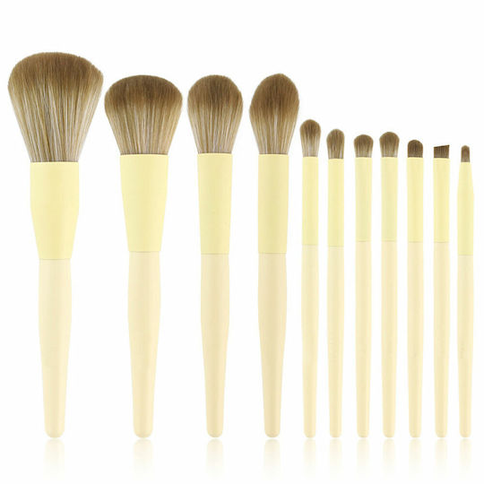 Professional Set with Makeup Brushes made of Synthetic Hair 11pcs