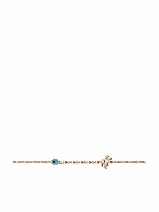 Ekan Kids Bracelet Chain from Gold 14K with Evil Eye