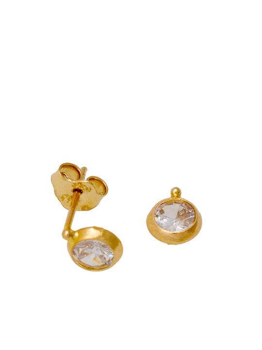 Kids Earrings Studs with Stones made of Gold 14K
