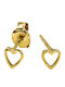 Roloi Kaliamanis Kids Earrings Studs Hearts from Gold 14K