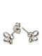 Roloi Kaliamanis Kids Earrings Studs Butterflies from White Gold 14K