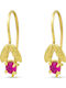 Goldjewels Kids Earrings Pendants with Stones from Gold 9K