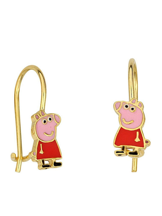 Gold Plated Kids Earrings Pendants made of Silver