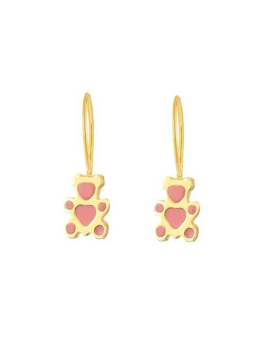 Paraxenies Gold Plated Kids Earrings Pendants made of Silver