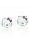 Bijou Box Hello Kitty Υποαλλεργικά Παιδικά Σκουλαρίκια Καρφωτά από Ασήμι