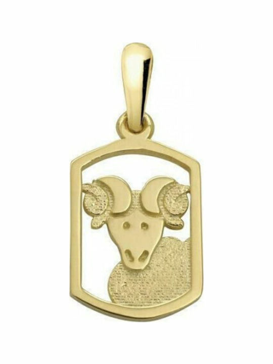 Kids Pendant Zodiac Sign in 9K Gold