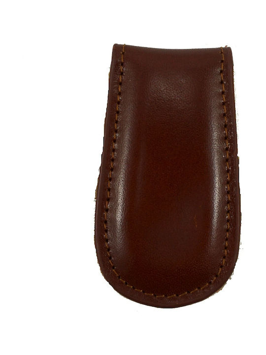 Leather Money Clip Brown