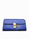 Large Leather Women's Wallet Classic Blue