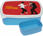 Pulp Fiction Dancing Kids Lunch Plastic Box Blue L18xW13xH6cm