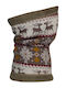 Kids Knitted Neck Gaiter Brown