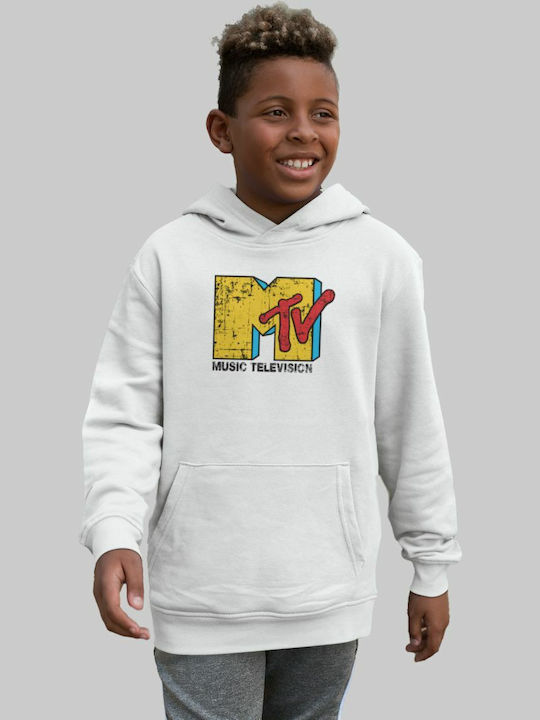 TKT Kinder Sweatshirt mit Kapuze Weiß Mtv