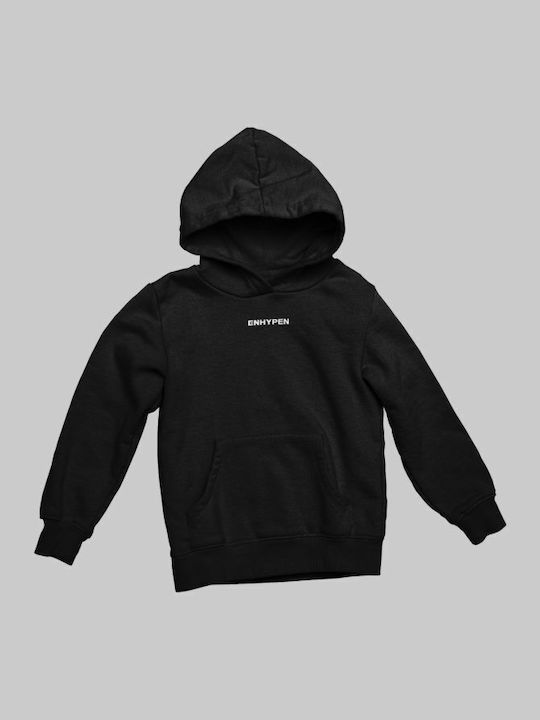 TKT Kids Sweatshirt with Hood and Pocket Black Enhypen