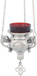 Metallic Hanging Vigil Oil Lamp 237Ν