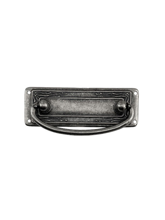 Herrajes Palencia Antik Handgriff Möbelgriff aus Metallisch in Silber Farbe 95mm (Zentrenabstand 64mm) 475650-64-PEWTER 1Stück