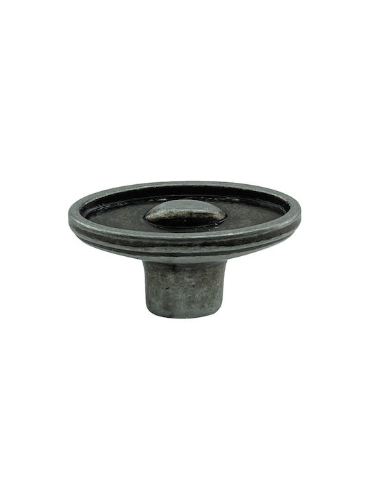 Herrajes Palencia Antik Knopf Möbelgriff aus Metallisch in Silber Farbe Ø38mm 4615-38-PEWTER 1Stück