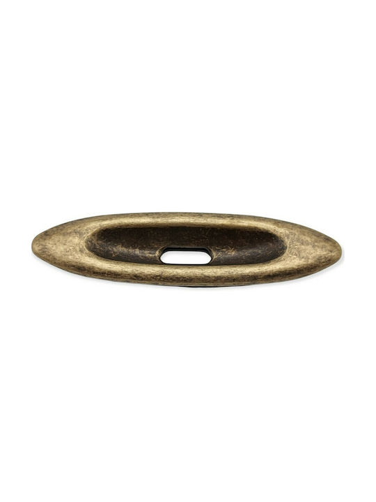 Χούφτα Πόρτας με Οπή Μπρούτζινη 130mm (Απόσταση Κέντρων 16mm) 9322-BRZ1
