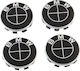 Wheel Center Caps Bmw with 68mm Internal Diameter Black 4pcs