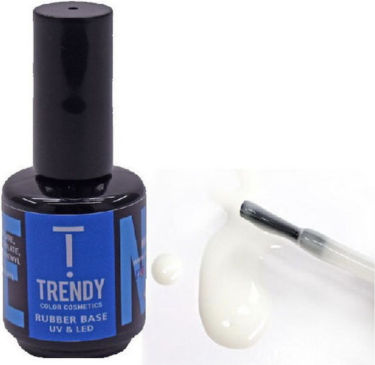 Trendy Color Cosmetics Base Base Coat για Απλά Βερνίκια Rubber 15ml