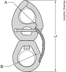 Snap Shackle Sârmă Split Ring Pescuit