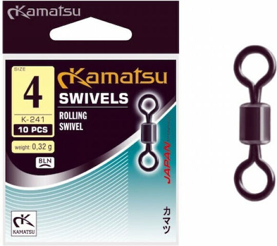 Kamatsu Kamatsu Angelgeräte Draht-Spaltring K-241 8 Σετ 10 Stück Μαύρο